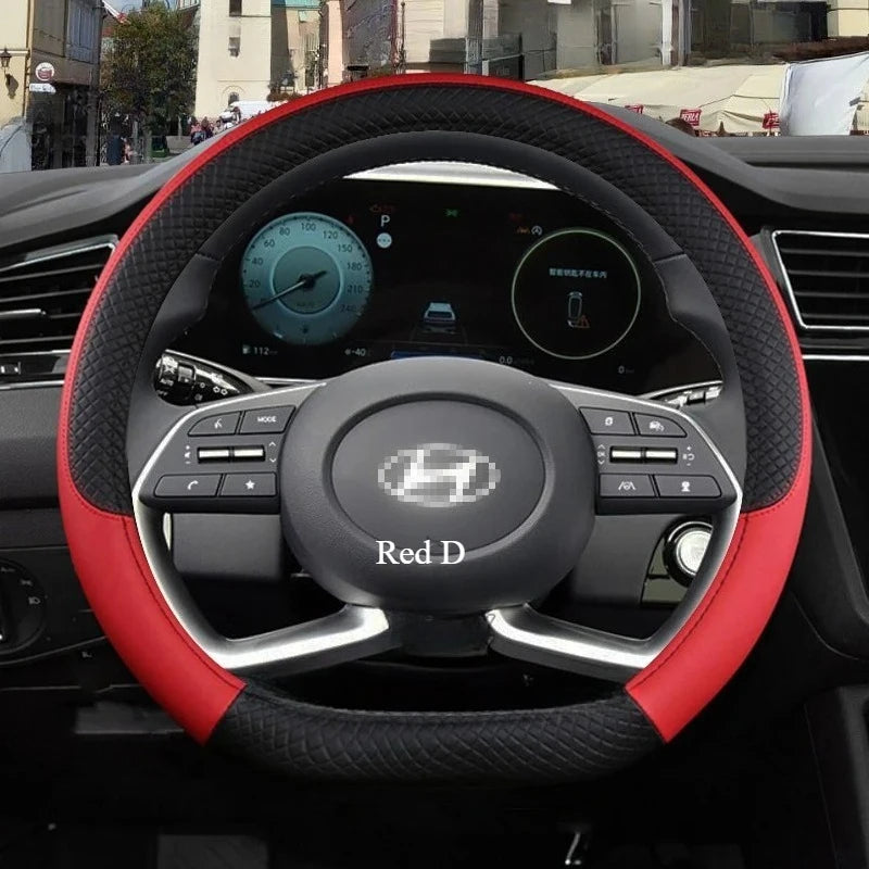 Car Steering Wheel Cover for Hyundai i20 Ii0 i40 Tucson Accent Kona Elantra ix35 Solaris Creta Getz Santa Fe   Accessories