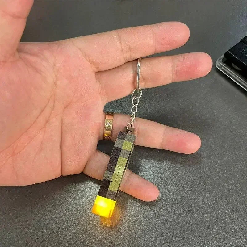 LED Light Keychain With USB Rechargeable Gaming Theme Surrounding Torch Mini Torch Lighting Backpack Pendant Children Gifts