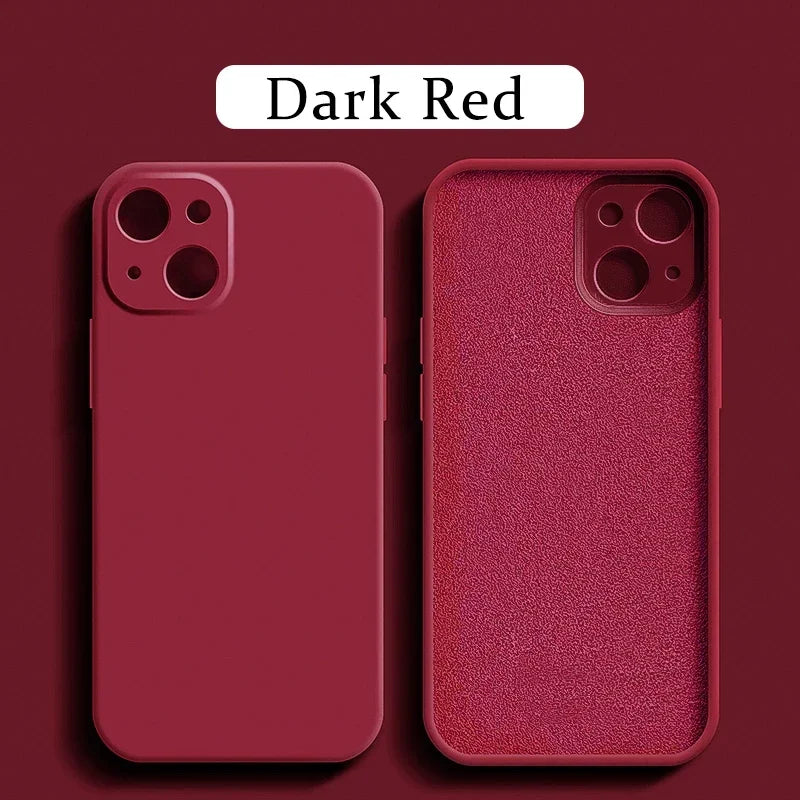 Original Liquid Silicone Phone Case For iPhone 17 16 15 14 13 11 12 15 Pro Max Mini X XR XS 7 8 Shockproof Back Cover