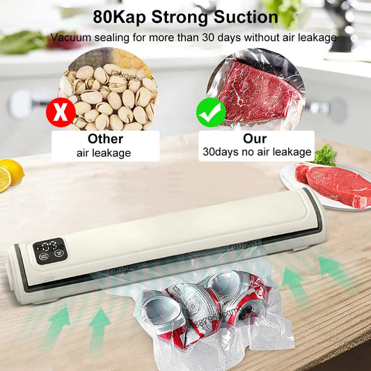 Electric Vacuum Sealer Automatic Food Vacuum Sealer With 10pcs Vacuum Bags Small Portable Household Vacuum Food Sealing Machine