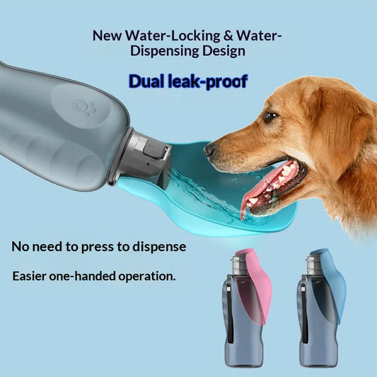 Pets go out with water bottles, dogs, outdoor portable water bottles, large capacity foldable cat water dispensers, cross-border