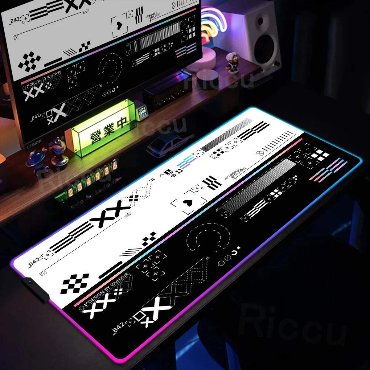 RGB Keyboard Mat Printstream Large Rubber Mouse Pad Gaming Antislip Rug LED Mouse Mat 900x400mm CSGO Gamer Mousepads PC Desk Pad