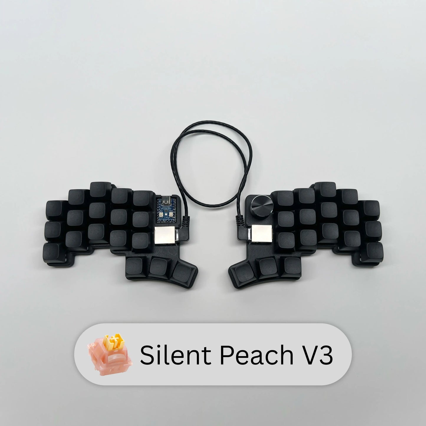 Cheapino V2 Split Keyboard - MX Silent Switches Wired QMK Firmware Vial Ergonomic Mechanical Keyboard Pre-soldered DIY Kit