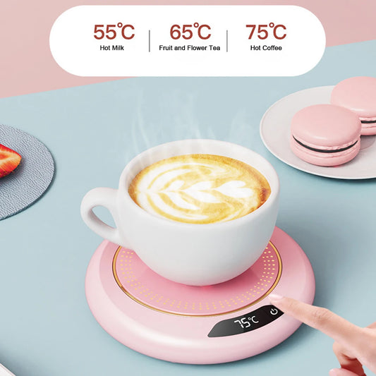 Electric Cup Warmer Coffee Mug Heating Coaster 3 Temperature Setting Thermostatic Hot Plate Tea Water Heating Pad USB Cup Heater