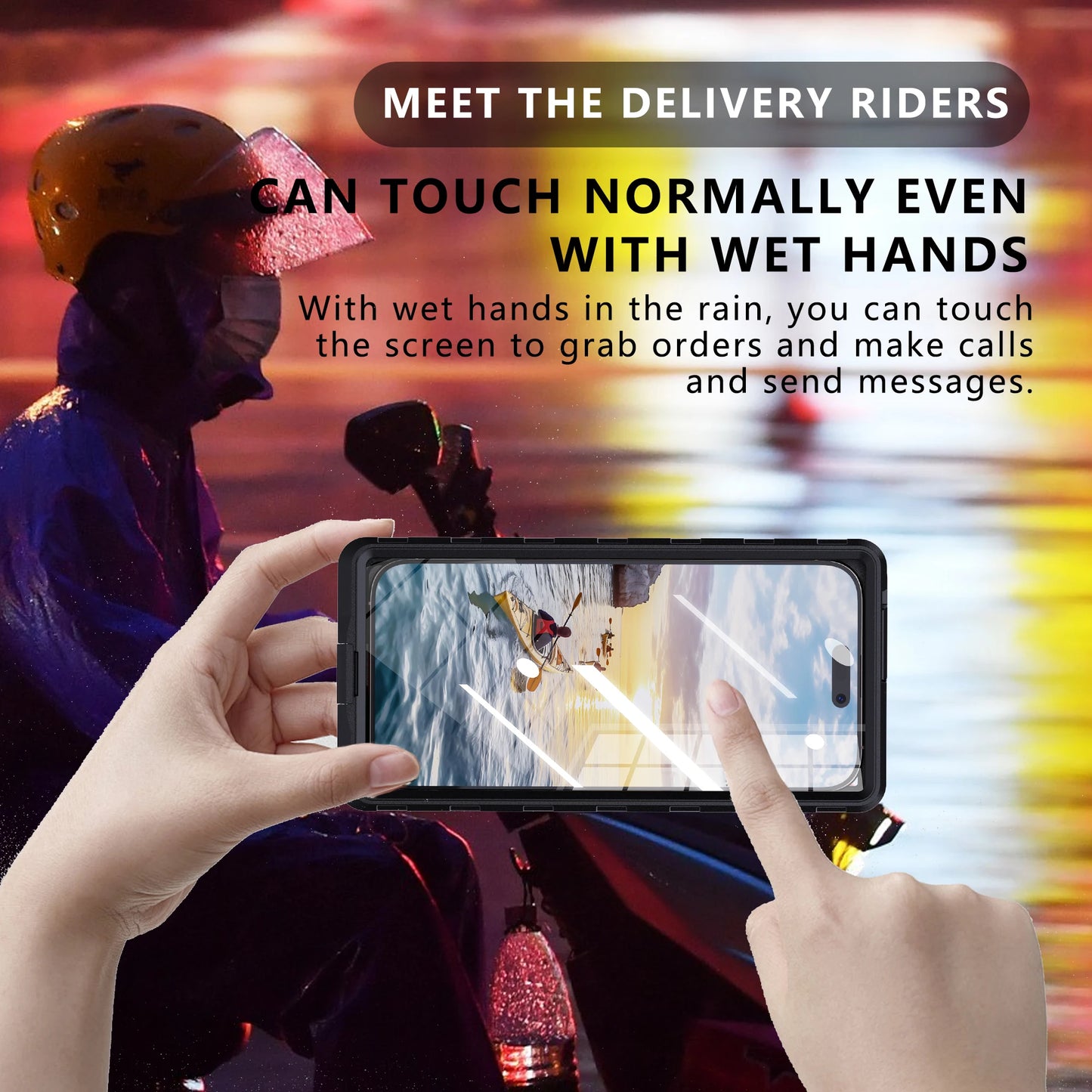 Shellbox Waterproof Phone Case for 6.9' Devices Transparent Universal Touch Screen Underwater Dust And Drop Protection IP68 New