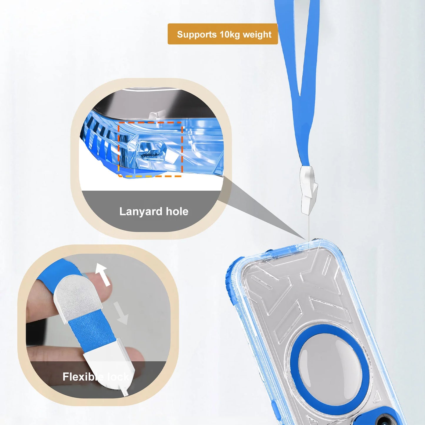 Phone Case Water Proof Magnetic IP68 Full Body Shockproof Cell Phone Cover Built in Camera Control Fully Sealed Phone Protector