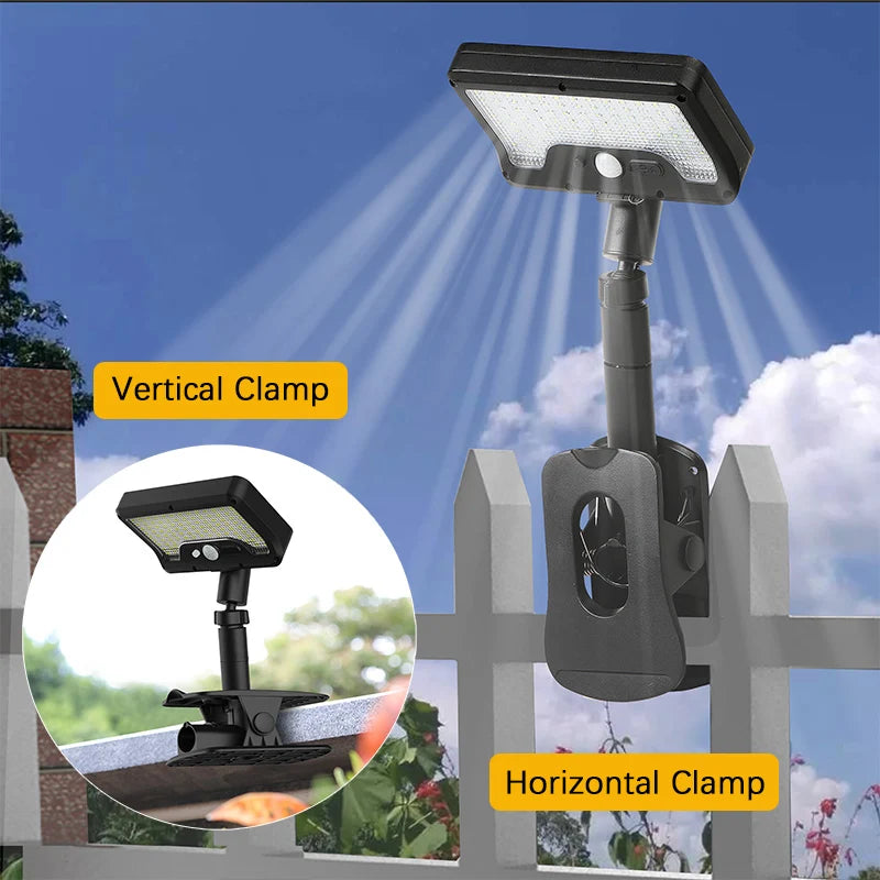 Solar Motion Sensor Outdoor Light, 360° Rotatable 4 Lighting Modes, Weatherproof, Multiple Mounting Lighting,for Outdoor Securit