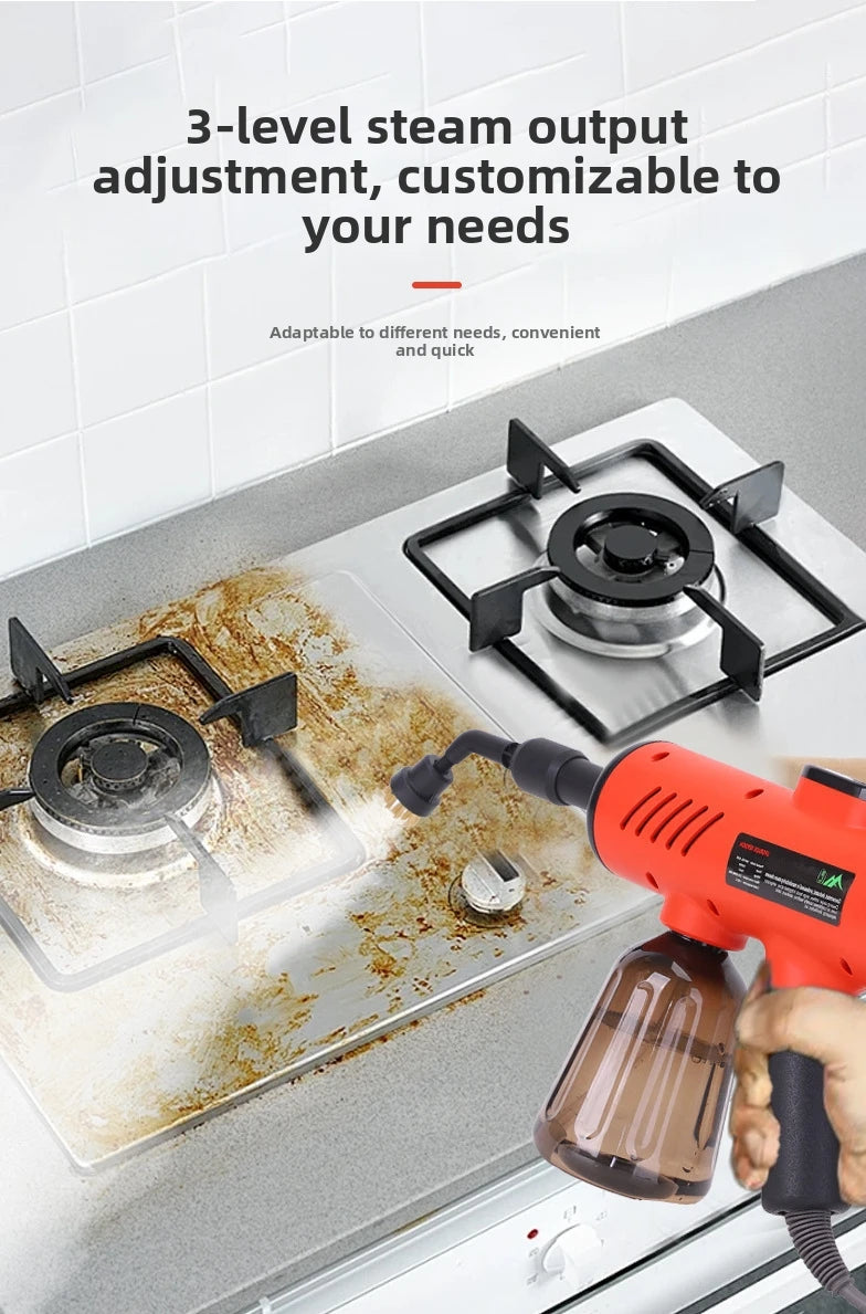 Hand-Held Steam Cleaner, High-Temperature Sterilization And Decontamination, Multifunctional Household Portable Large Water Tank