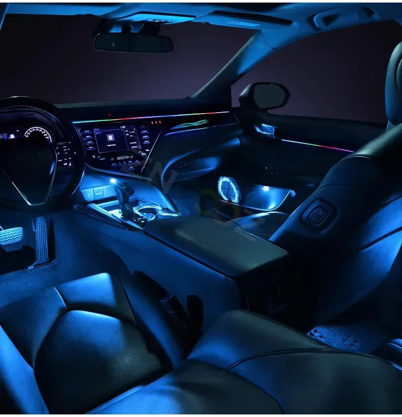 RGB 22in1 Car Interior Acrylic Car Ambient Lights for Audi A3 A4 A5 A6 A7 A8 Q3 Q5 Q7 Q8  Decorative Lights Car Accessories