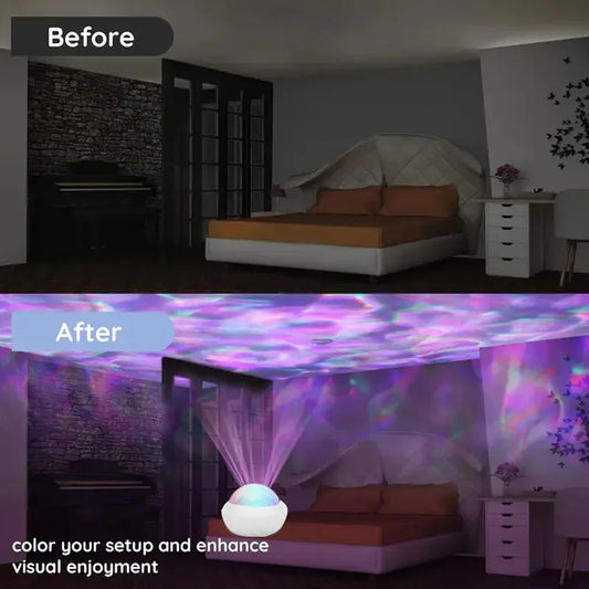 Northern Light Projector RGB Atmosphere Night Lights Remote Control USB Aurora Projection Lamp 360° Rotate for Home Party Decor