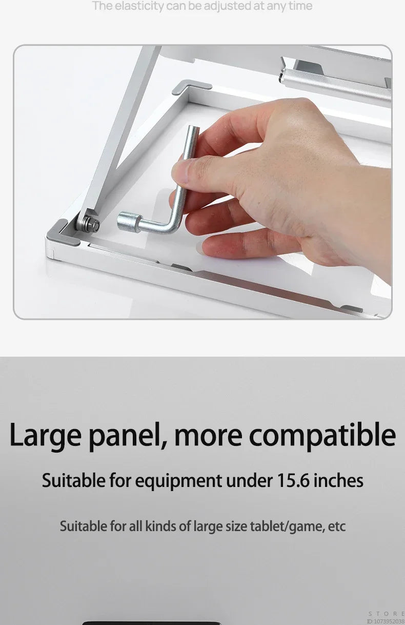 Laptop Stand Adjustable Aluminum Alloy Laptop Tablet Up To 17.3 Inch Laptop Portable Folding Stand Cooling Stand Support