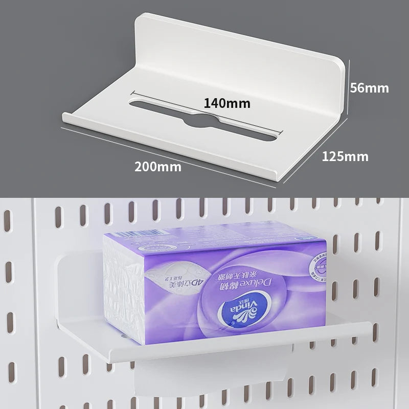 Office Desktop Storage Pegboard: Height-Adjustable Vertical Storage Rack (For Stationery Storage And Decorative Figurine Display