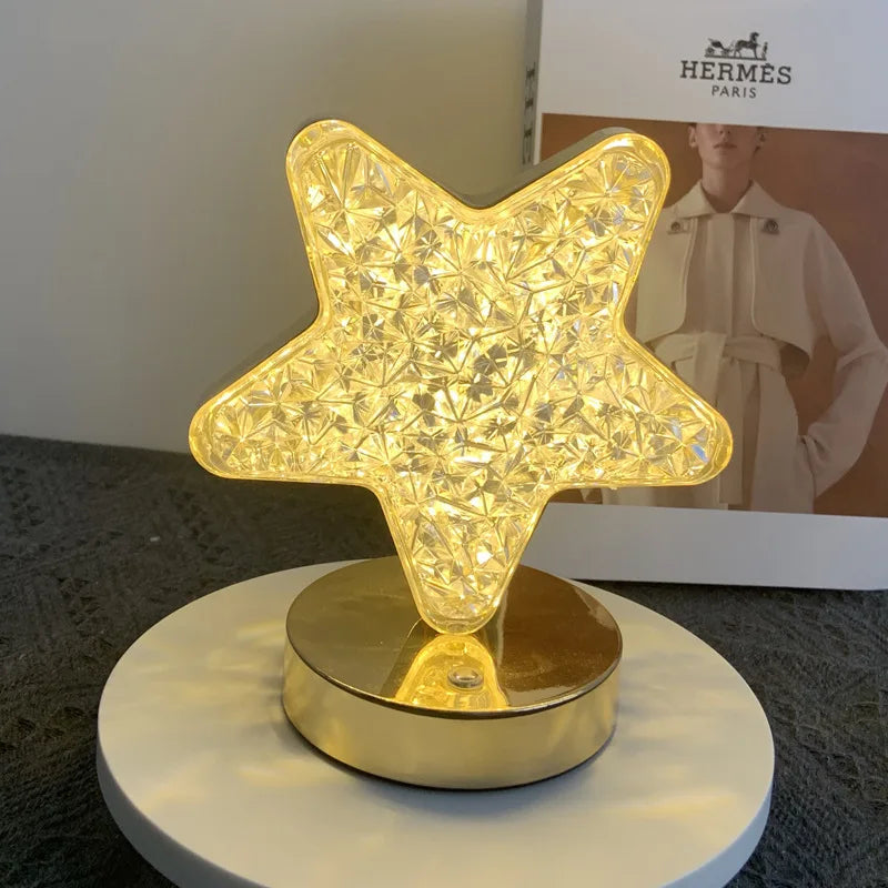 Bedroom Bedside Lamp with A Luxurious and High-end Feel, Internet Famous Decorative Atmosphere Lamp, Simple Charging Night Light