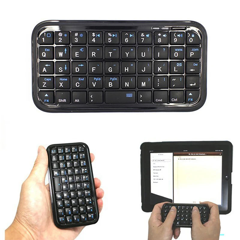 Portable Keyboard with Bluetooth Wireless Keyboard for SmartPhone Tablet Computer PC Laptop Notebook Mini Rechargeable Keyboard