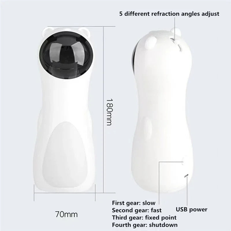 Automatic Cat Laser Toy lnteractive Cat Toys for Indoor Cats 3 Motion Modes 5 Angles Adjustable Rotating Laser Light Pet Toy