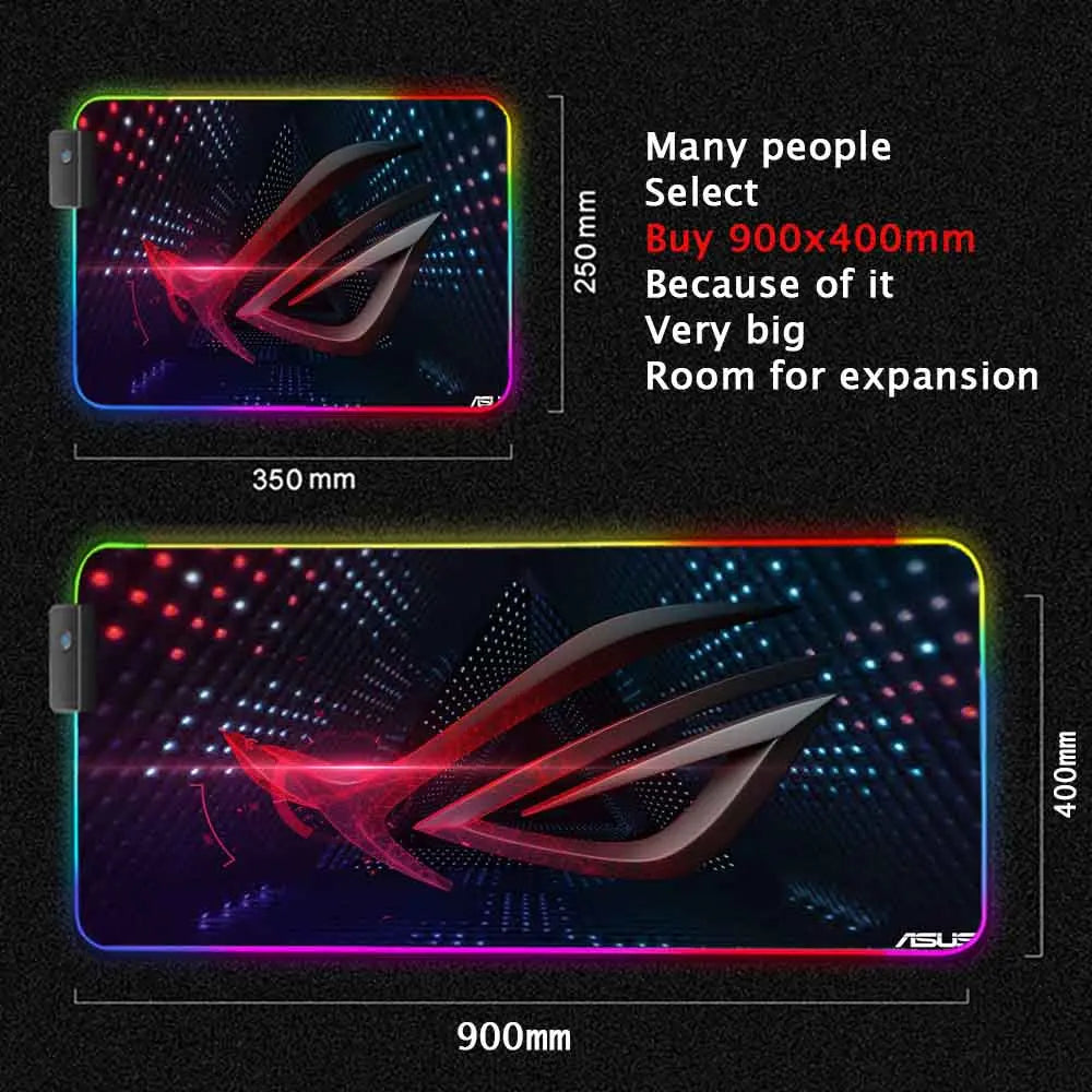 City Asus Rog Mouse Pad Rgb Backlit Mat Republic of Gamers Mouse Mat Pc Accessories Led Mouse Pads Gaming Play Mats Mesa Gamer