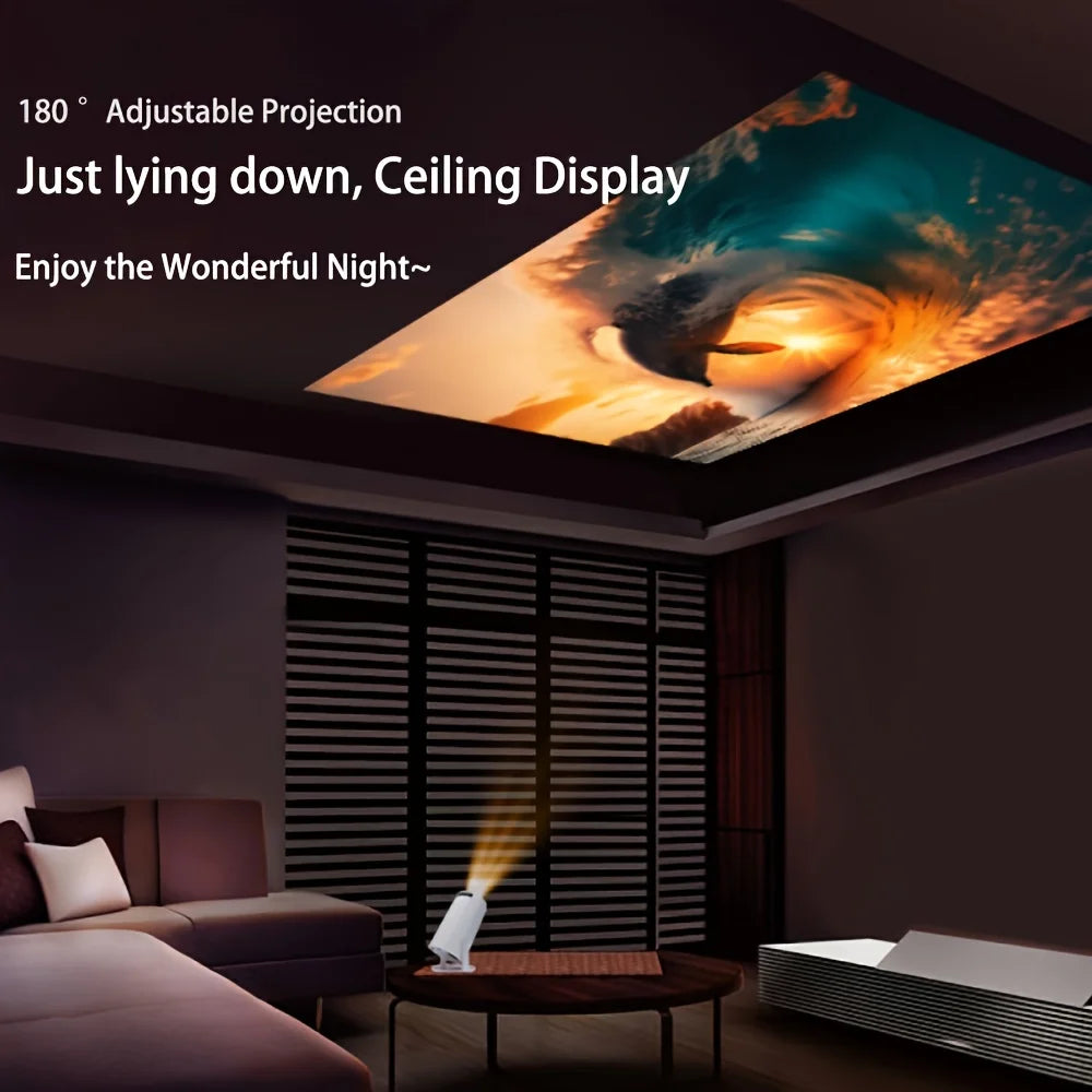 Smart Mini Projector HY300 Android 14 Support 4K 1280*720P Home Cinema Outdoor Portable Projector WiFi 6 BT5.0 Theater Projetor