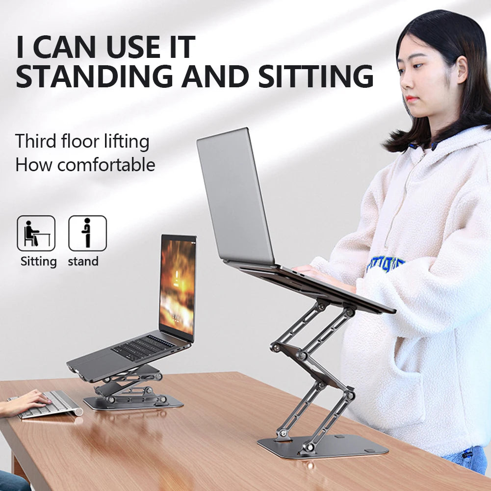 New Foldable Laptop Stand 3 Layer Adjustable Height Metal Notebook Stand Tablet Stand for Laptops/tablets/mobile Phones