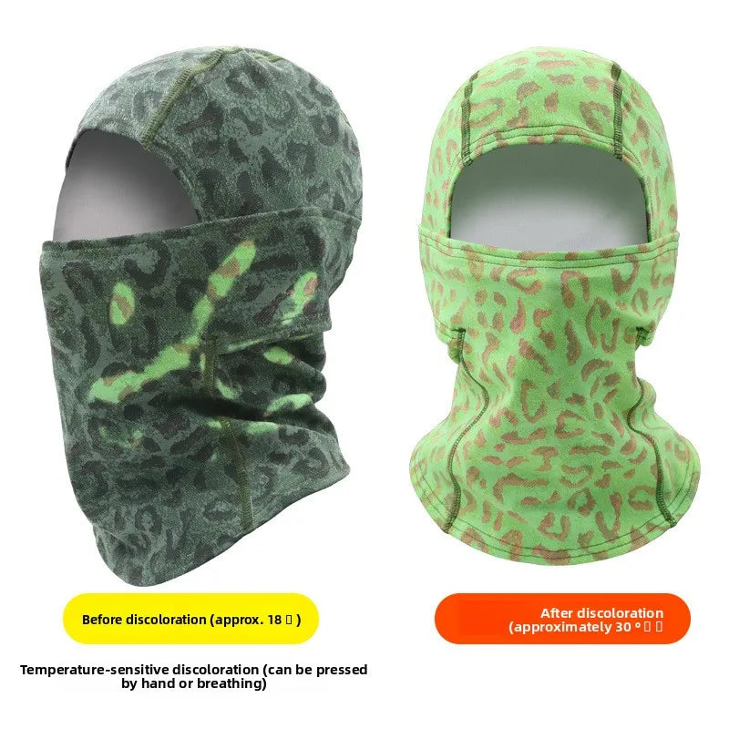 Thermal Sensitive Color Changing Face Mask Skiing Breathing Color Changing Scarf Outdoor Cycling and Mountaineering Headgear
