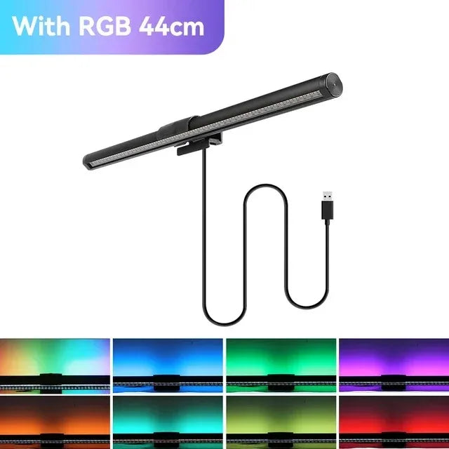 RGB Desktop Atmosphere Light Strip LED Eye Protection Learning Reading Hanging Lamp PC Display Screen Lighting Night Light
