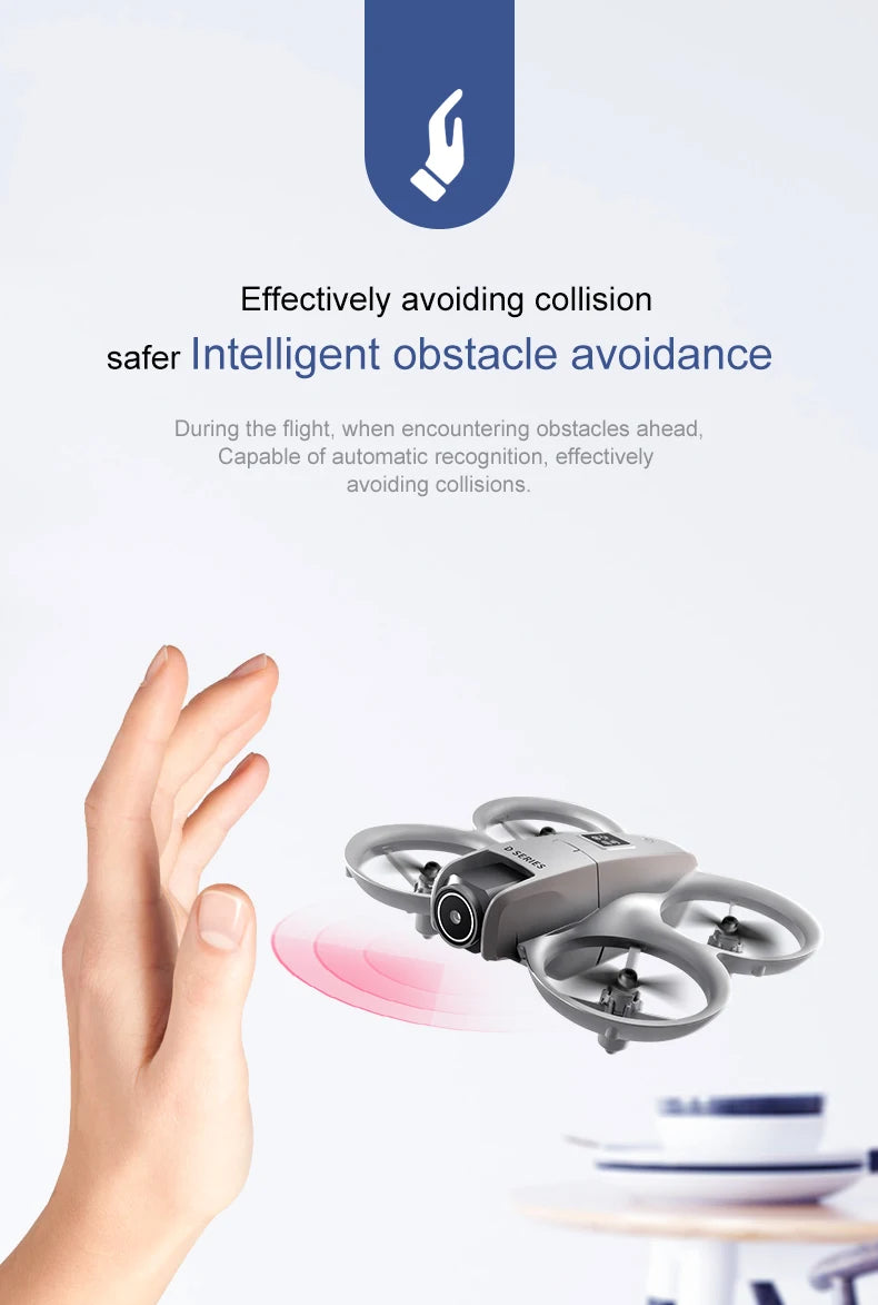 New D16 Mini Drone 8K HD Dual Camera Profesional 180° Electric Adjustable GPS Positioning Obstacle avoidance Bushless UA