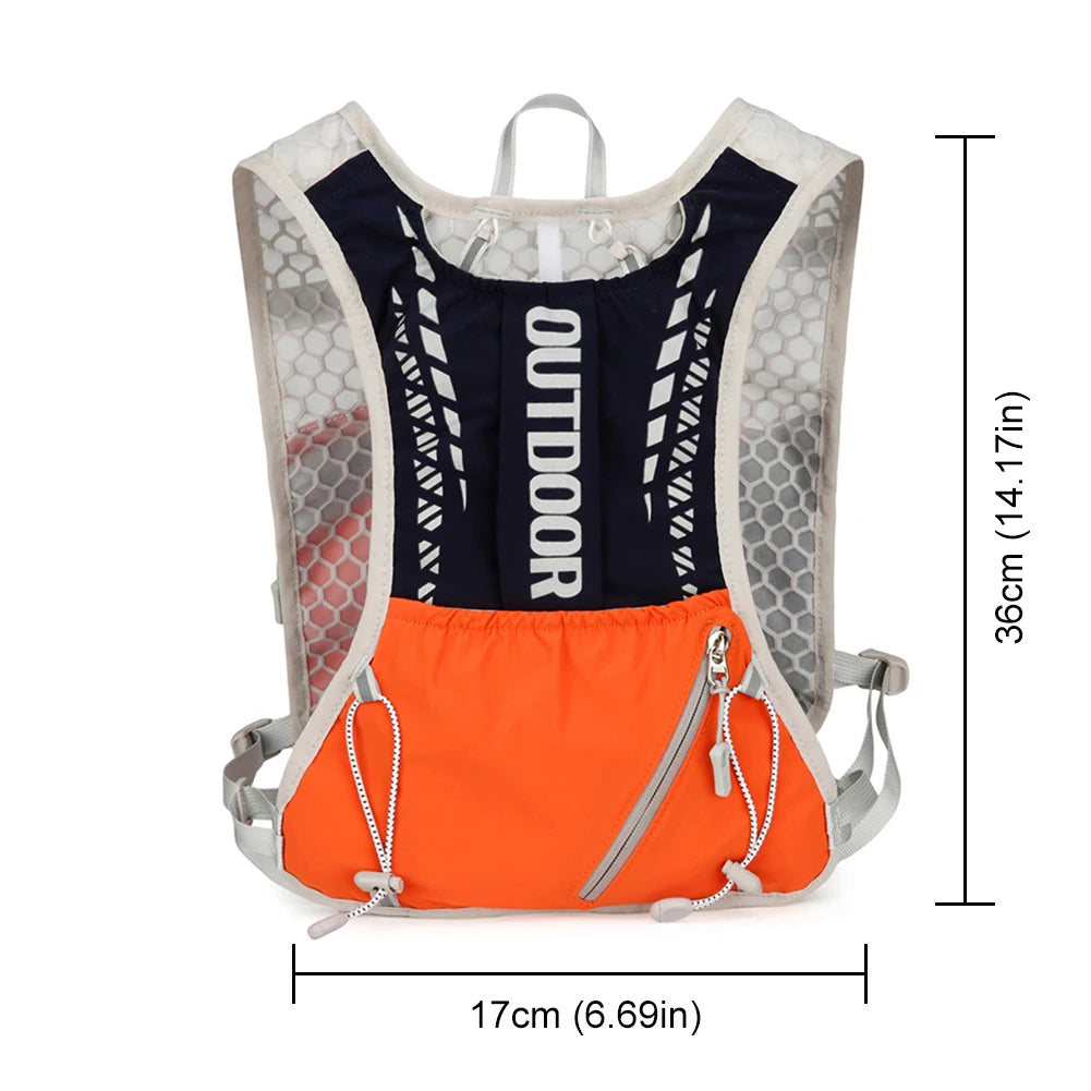 Hydration Running Vest Breathable Lightweight Running Vest Reflective Outdoors Hydration Pack for Hiking Trail Running