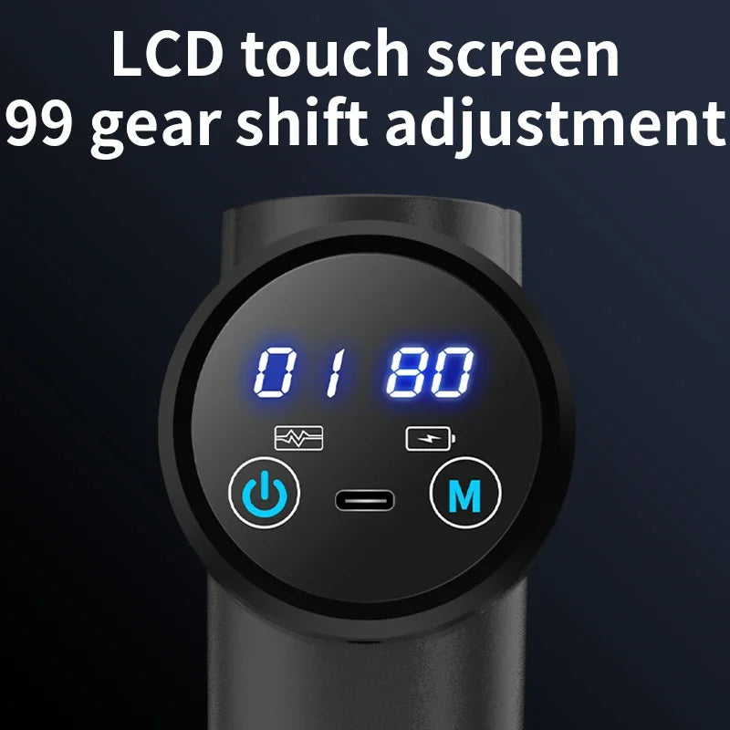 Handheld Electric Muscle Massager Handheld Massagers with 99 Speeds & 8 Attachments for Back and Neck, Gifts for Men Women