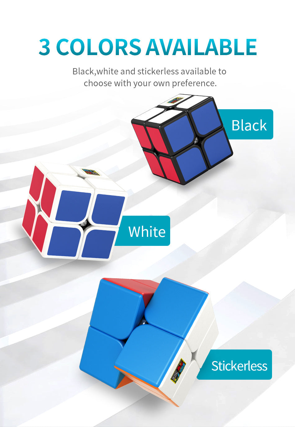 [ECube]MoYu Meilong 2 2x2x2 Magic Neo Cube Meilong Stickerless Speed Cube Puzzle Children Gift Adult Educational Toys