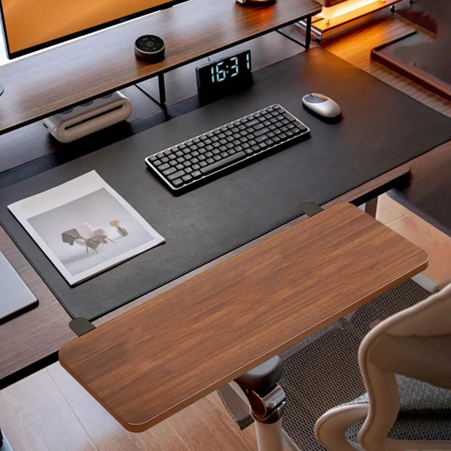Desk Extender Shelf Board Home Office Foldable Multifunctional Extension Attachment 50x20cm Sturdy Support widening Board
