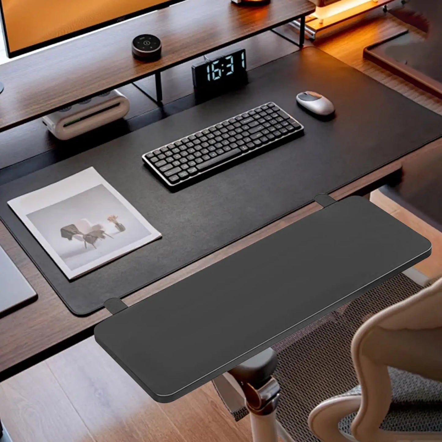 Desk Extender Shelf Board Home Office Foldable Multifunctional Extension Attachment 50x20cm Sturdy Support widening Board