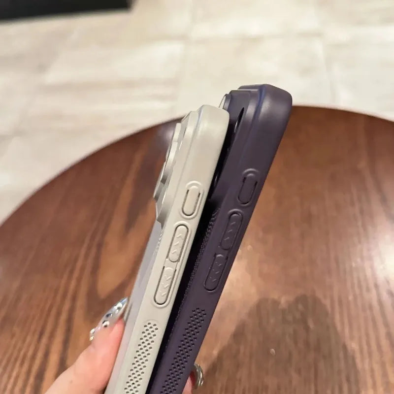 For Iphone 17 Pro Max Heat Dissipation Hard Phone Case for Iphone 17 Air 17pro 16E 16Promax Cooling Honeycomb Mesh PC Shell