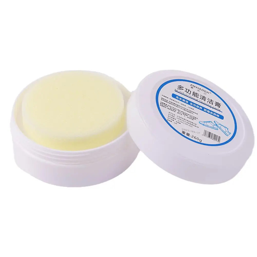 White Shoes Cleaning Cream Stains Remover Shoes Whitening All-Purpose Cleansing Cream With Wipe Sponge For Shoes Sneakers