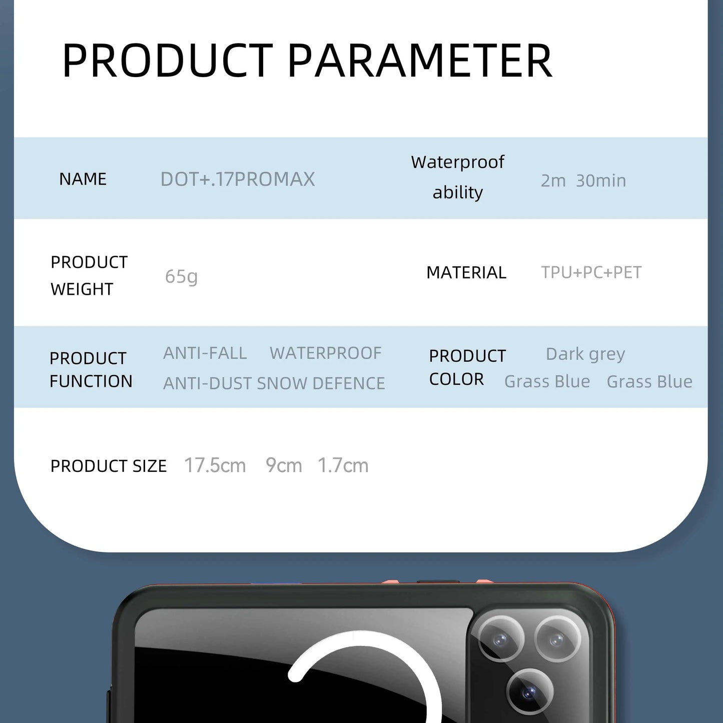 New Hot Sale 360° Shockproof and Dustproof IP68 Professional Waterproof Phone Case for iPhone 17 Pro Max / 17 Pro / 17 Air / 17