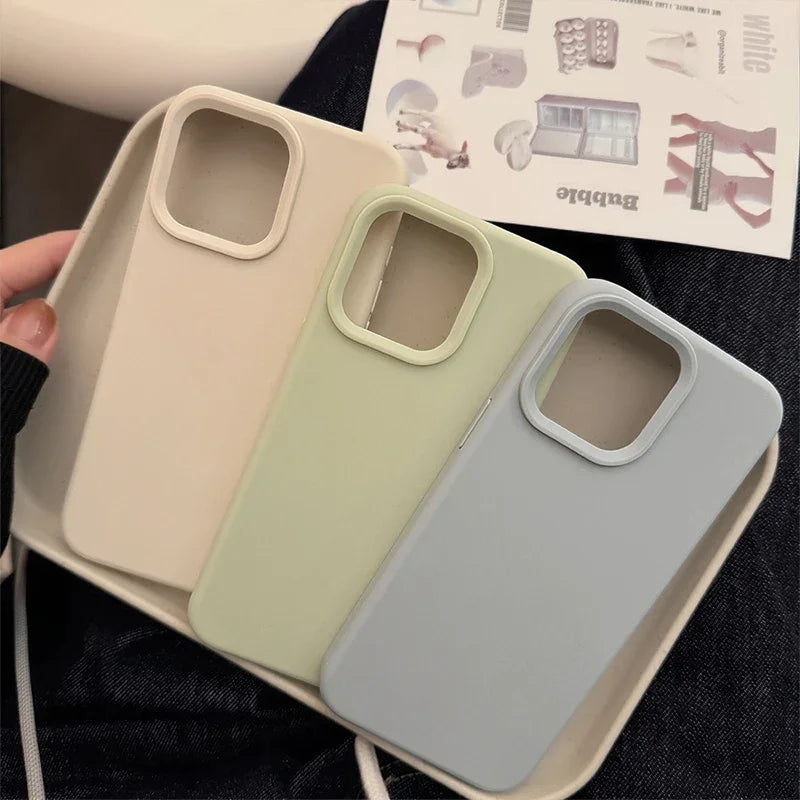 Dopamine-Inspired Silicone Solid Color Simple Fashion Phone Case for iPhone 17 Pro 16 Plus 16 Pro Max 15 14 13 12 11 Back Cover