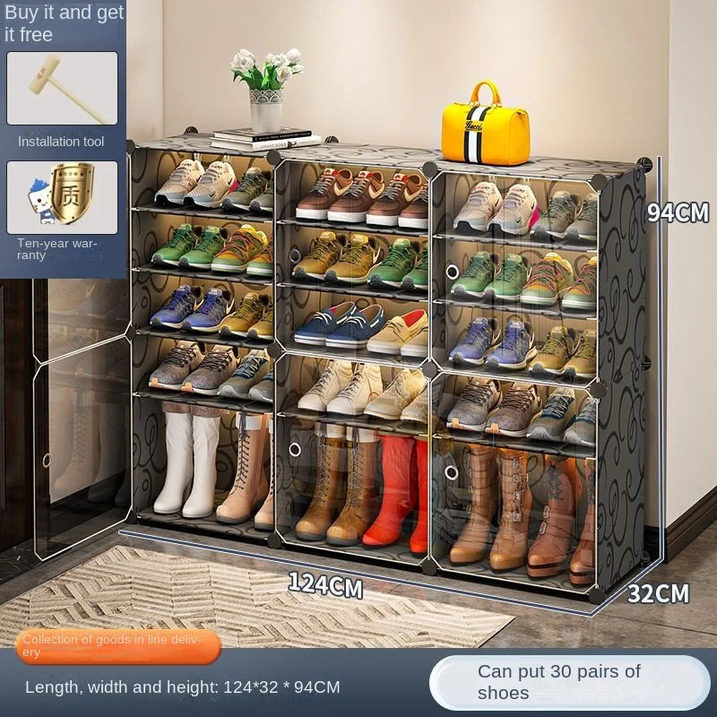 Shoe Rack Storage Shelf Shoes Entrance Hallway Furniture Cupboards Splicing Dustproof Transparent Box Organizador De Zapatos