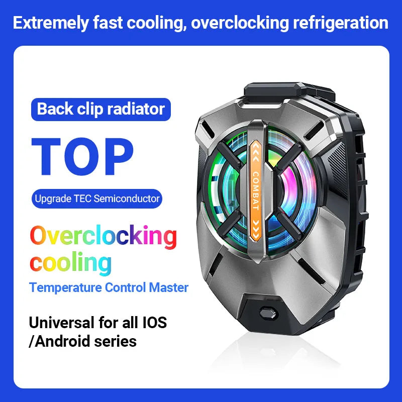 Mobile Phone Cooler - Smartphone Cooling Fan with Fast Temperature Drop & Secure Attachment For Gaming Live Streaming