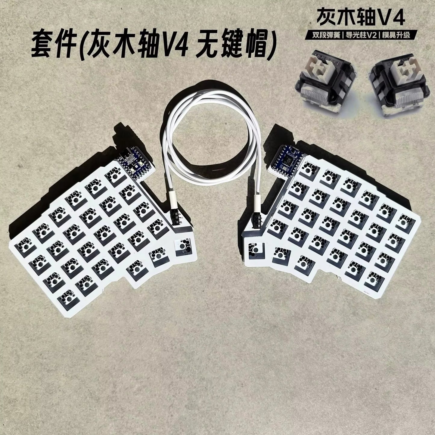 Silakka 54 Ergonomic Split Keyboard Wired Hot Swap QMK/VIAL RP2040zero Customizable PC Gaming Keyboard Accessories