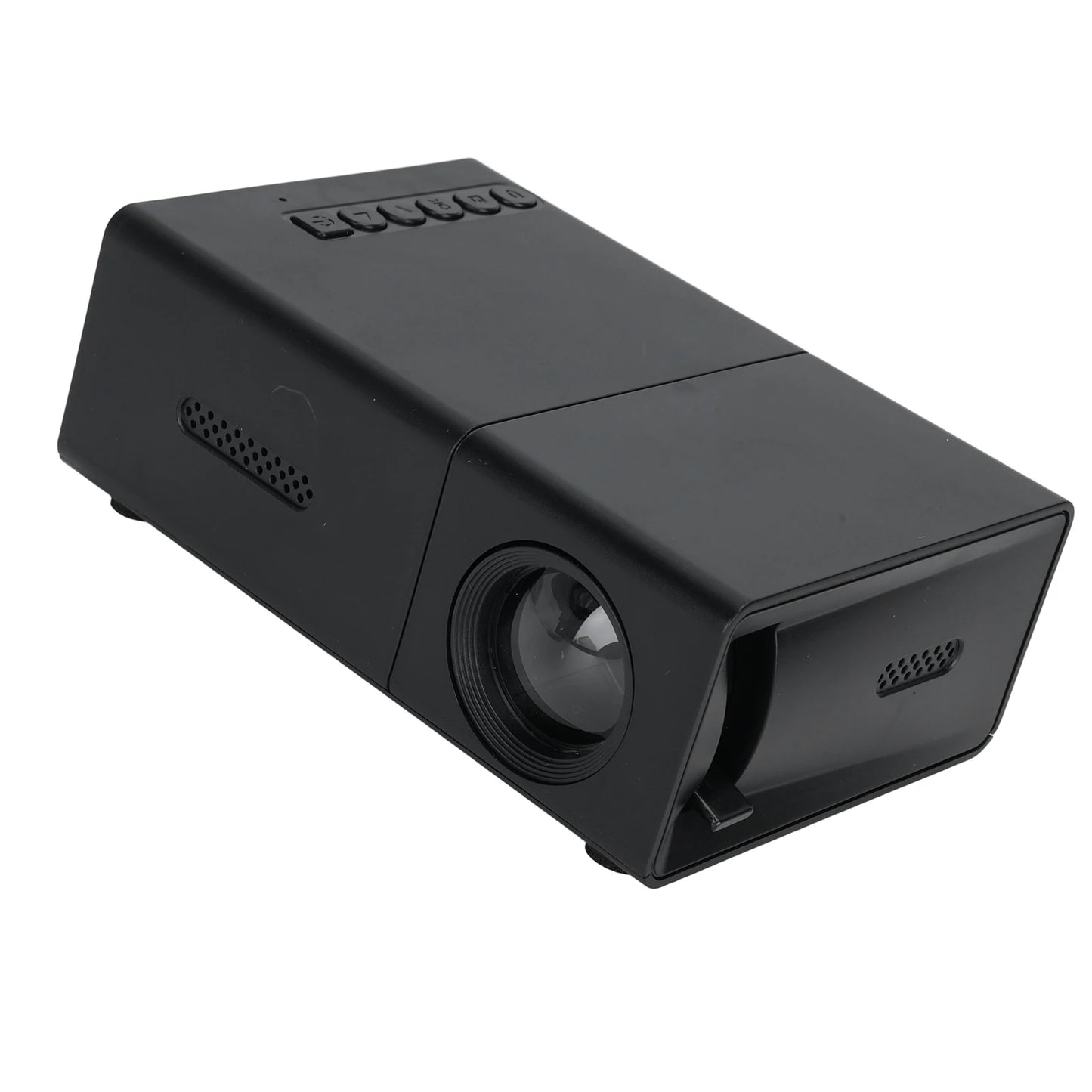 Portable Projector LED Movie Projector 6000lm Brightness HiFi Stereo Speaker HD USB 3.5mm Port for Home Gathering for Phone PC