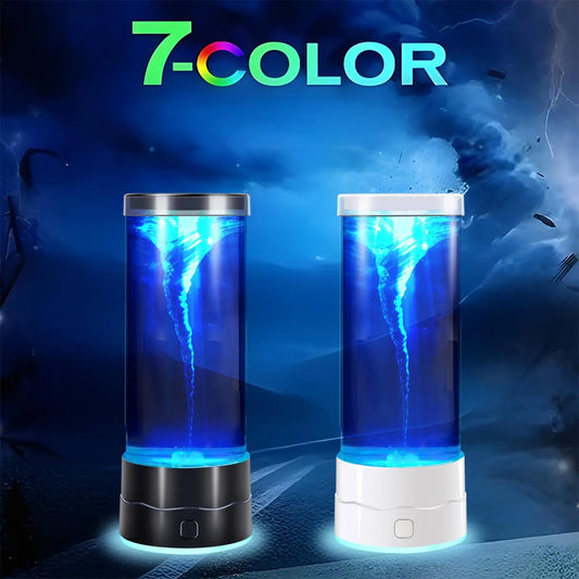 RGB Tornado Lamp Color Changing Mood Lights Night Light for Gaming Room Desk Decor Ambient Lighting Bedroom Office