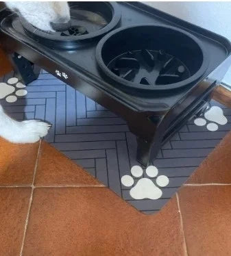 Pet Feeding Placemat For Dogs Cats Absorbent Pets Feeding Mat Waterproof Rubber Backing Quick Dry Pets Food and Water Bowl Pad