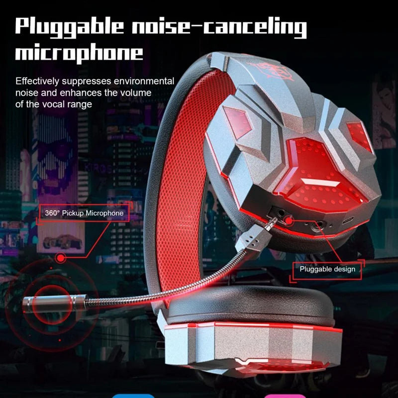 Wireless Headset Gaming Headset With Mic For PS4 PC Switch Gamer Black Blue 1 PCS