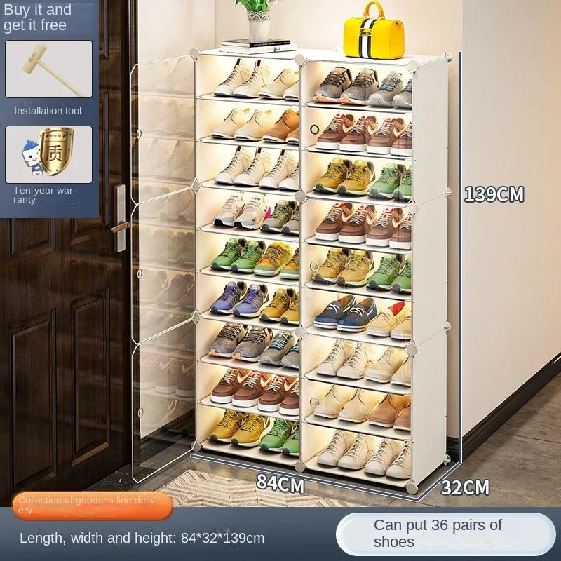 Shoe Rack Storage Shelf Shoes Entrance Hallway Furniture Cupboards Splicing Dustproof Transparent Box Organizador De Zapatos