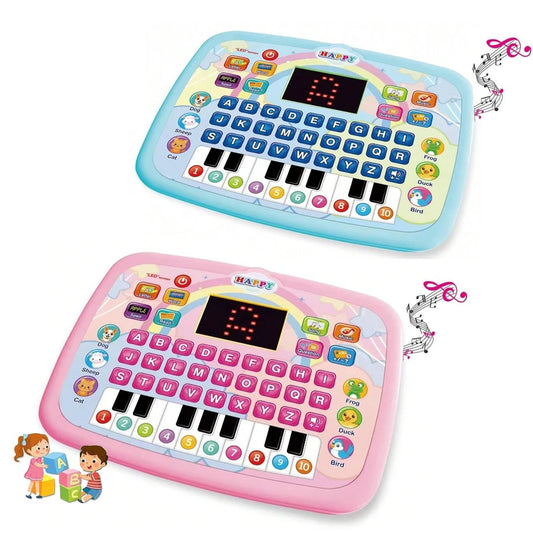 Kids Tablet Toddler Learning Pad with Teach Alphabet Numbers Word Music Math，Early Development Interactive Toy for Boys & Girls