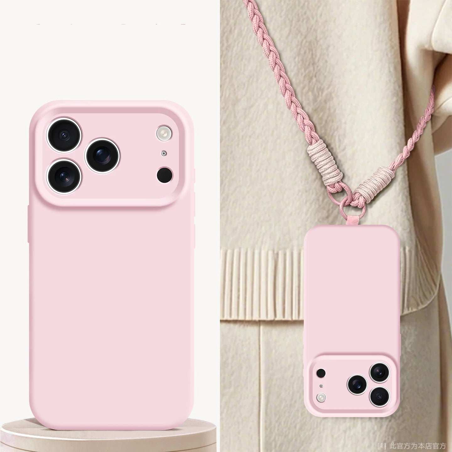 Liquid Silicone Phone Case For iPhone 17 Pro Max 17Air 16 17 Pro 15 14 Plus With Crossbody Lanyard camera Protection Coque Cover