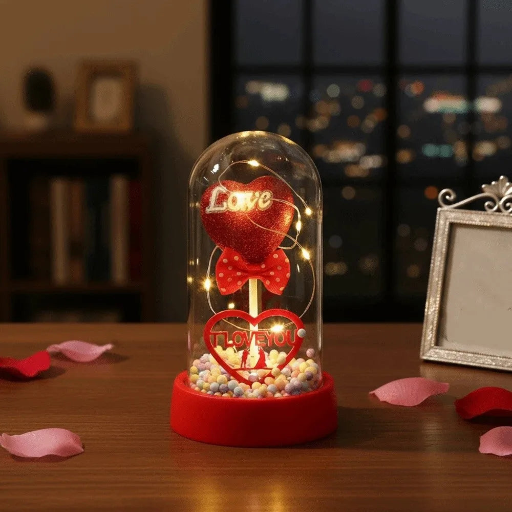 Creativity Transparent Glow Led Light Romantic Beautiful Valentine's Day Decorations Colorful Balls LED Love Lamp Wedding