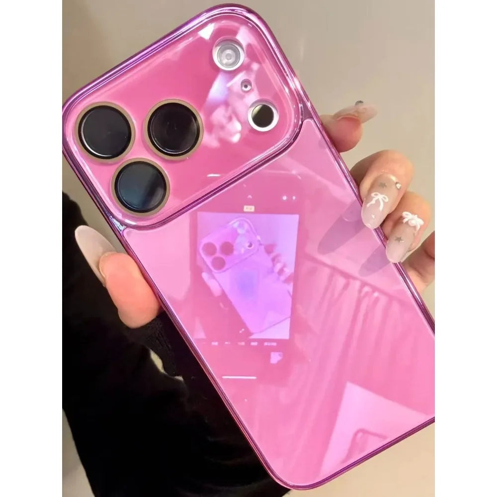 Luxury Tempered Glass Camera Protection Case for iPhone 17 16 15 14 13 12 11 Pro Max Plating Bumper Shockproof Hard Back Cover