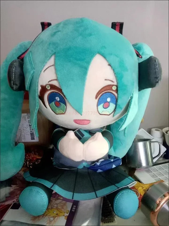 Kawaii Miku Plush Toy Anime Cute Soft Stuffed Plushie Doll Cartoon Houlder Pain Bag Backpack Decor cute Birthday Gifts toys