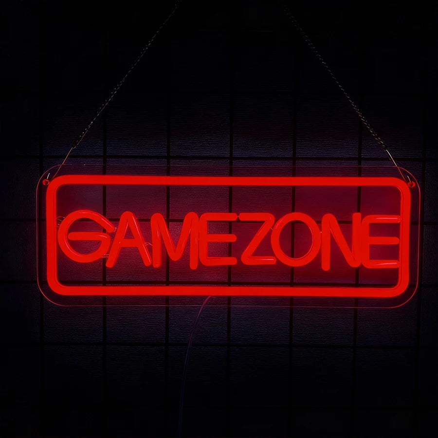 Game Zone Neon Signs for Gamer Room Decor,Gaming Light Neon Sign for Gaming Wall Decor,Led Neon Gaming Sign for Gamer Gifts Boys