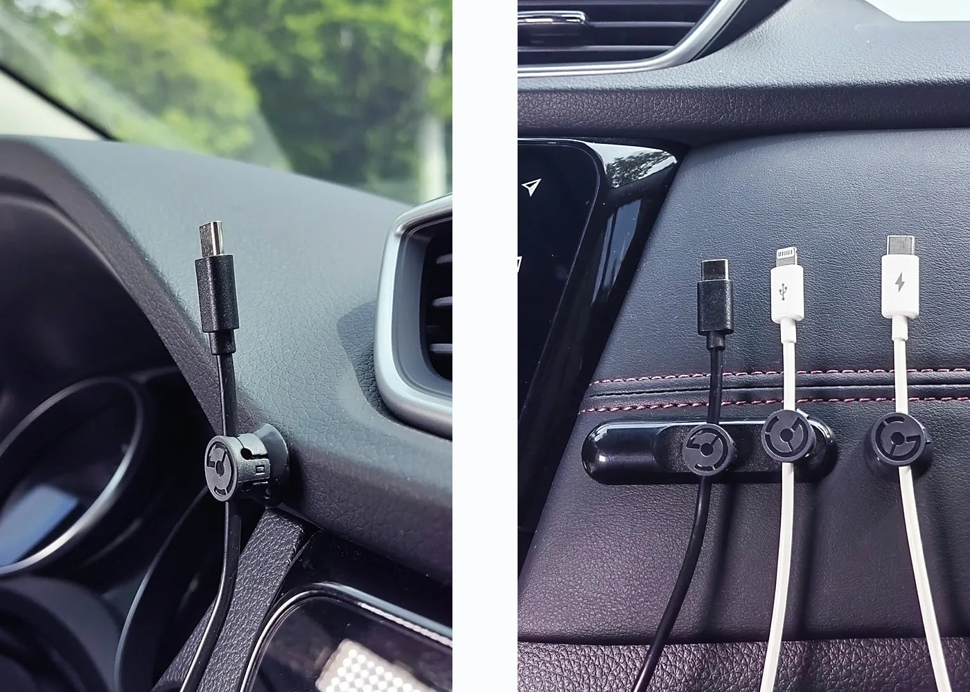Car Magnetic Cable Holder Cable Clip Protector Cord Winder Car Wire Organizer Desktop USB Charging Line Management Wire Keeper