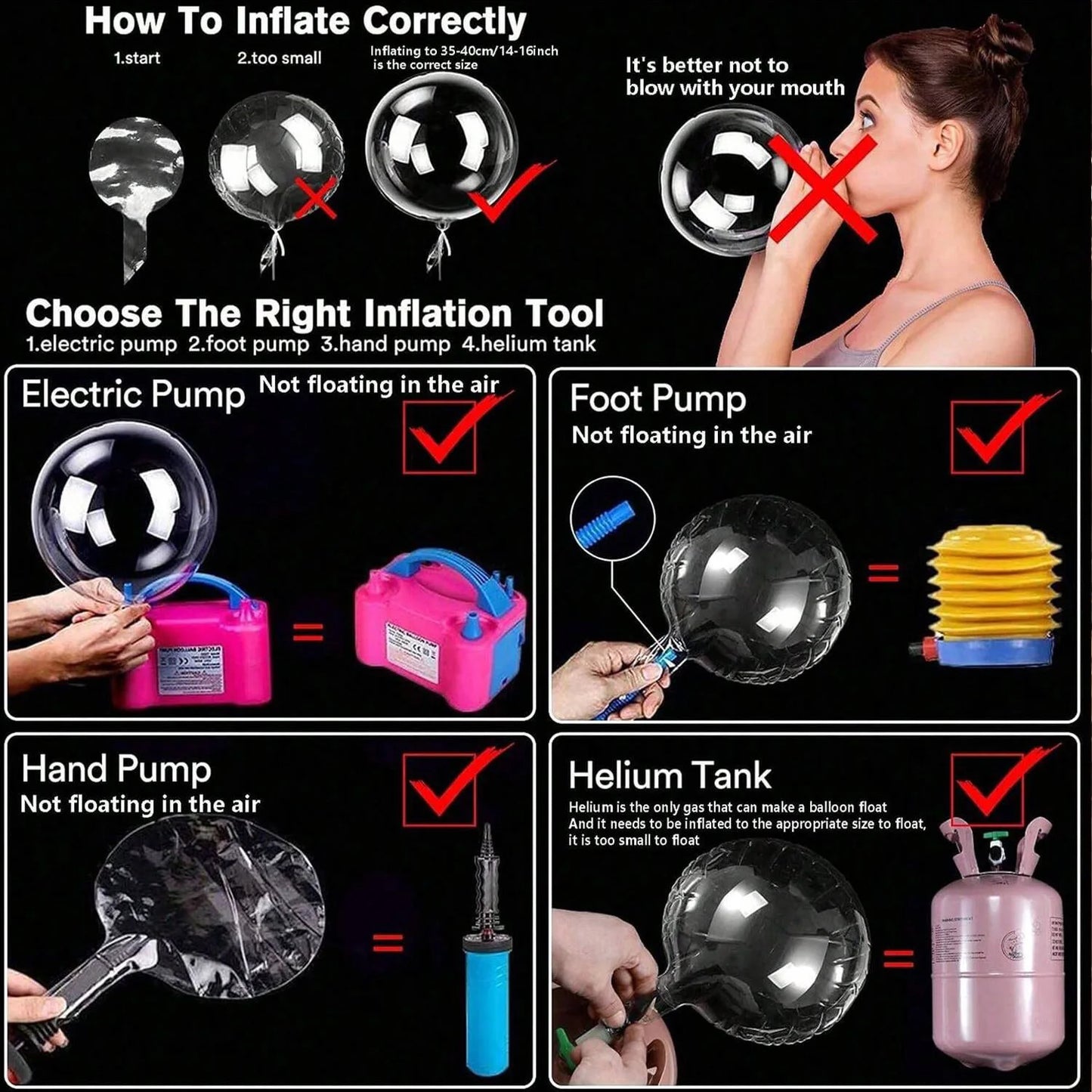 7 Led Luminous Transparent Balloons for Weddings, Birthdays, Bachelor Party (Battery Not Included) Valentine's Day, Anniversary